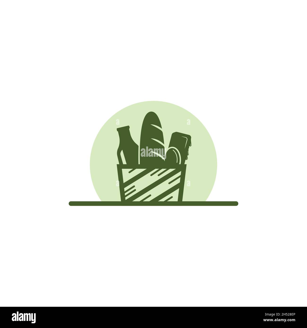 vector, illustrations. logo de boulangerie de forme simple comme le pain, les œufs, le beurre et le lait. marque et industrie de la nourriture et des boissons. Illustration de Vecteur