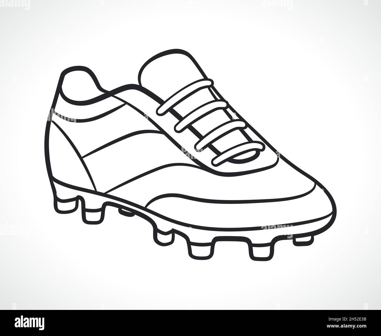 dessin de la chaussure de football en noir et blanc Image Vectorielle Stock  - Alamy