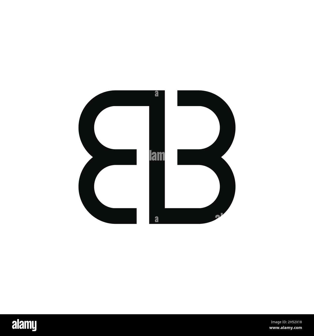 Lettre initiale BB logo Design Vector Illustration de Vecteur