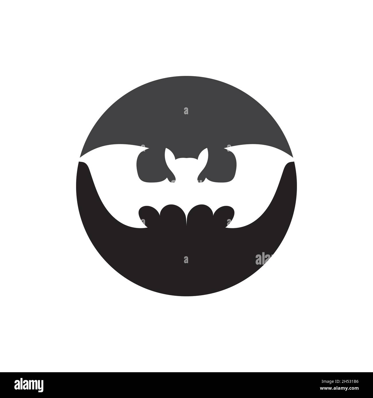 modèle d'illustration du logo bat Illustration de Vecteur