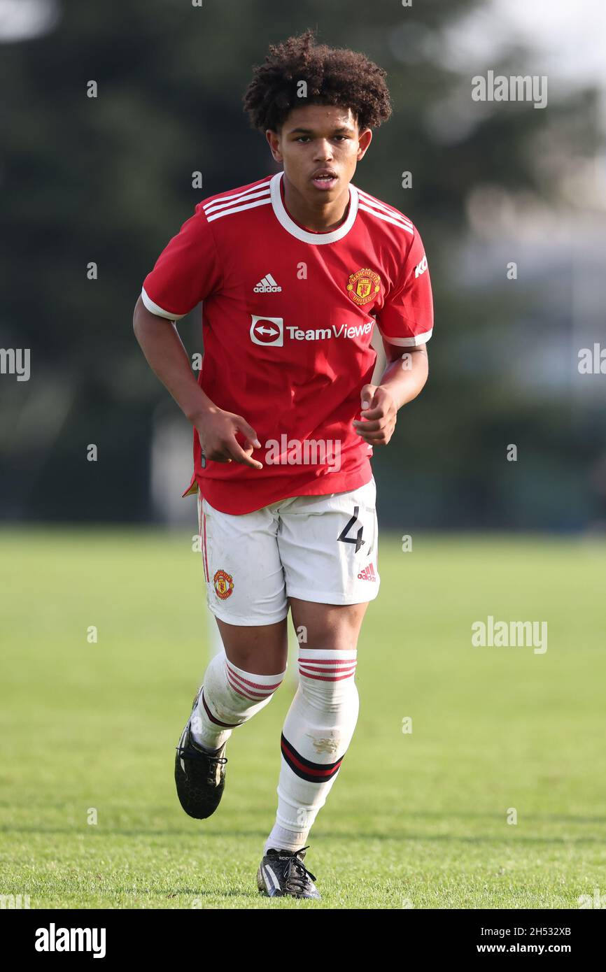 Bergame, Italie, 2 novembre 2021.Shola Shoretyre de Manchester United lors du match de la Ligue des jeunes de l'UEFA au Centro Sportivo Bortolotti, Bergame.Le crédit photo devrait se lire: Jonathan Moscrop / Sportimage Banque D'Images