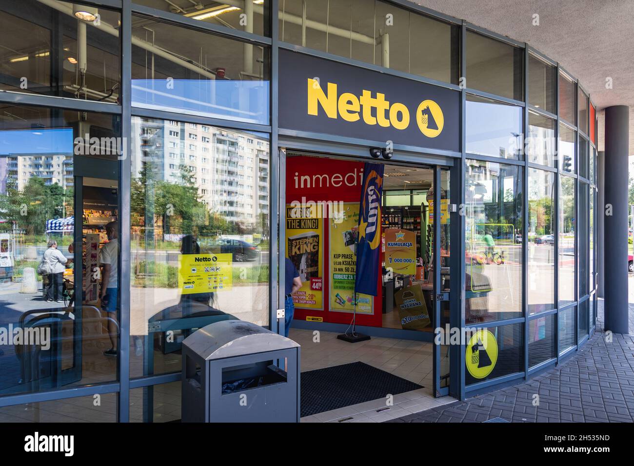 Supermarché à prix réduit danois Netto à Varsovie, Pologne Banque D'Images