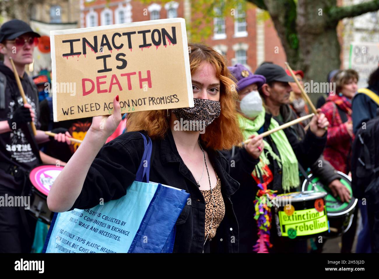 Changement climatique et protestation anticapitaliste à Bristol, 6 septembre 2021, Royaume-Uni Banque D'Images