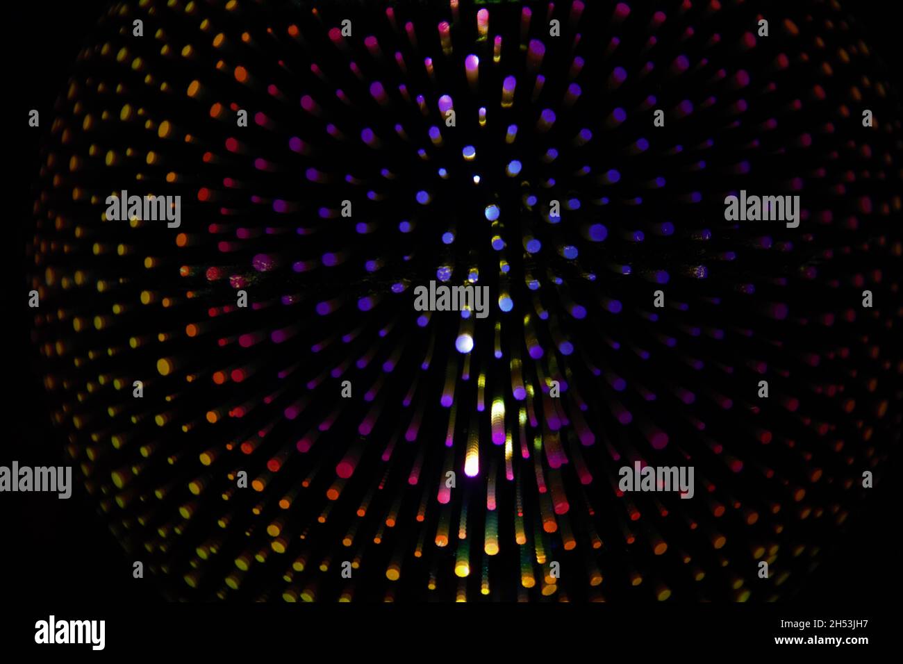 Photographie de formes abstraites.Lampe futuriste, arrière-plan abstrait, couleurs vives et colorées, mini blocs de lumières colorés, géométrique, moderne. Banque D'Images