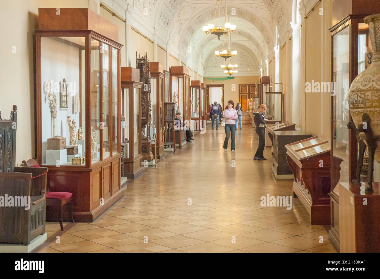 Photo intérieure du musée d'art de l'Ermitage à Saint-Pétersbourg en Russie Banque D'Images
