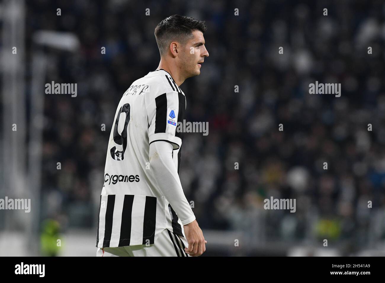 Turin, Italie.06e novembre 2021.Alvaro Morata de Juventus FC regarde pendant la série Un match de 2020/21 entre Juventus FC et ACF Fiorentina au stade Allianz le 06 novembre 2021 à Turin, Italie crédit: Independent photo Agency/Alay Live News Banque D'Images