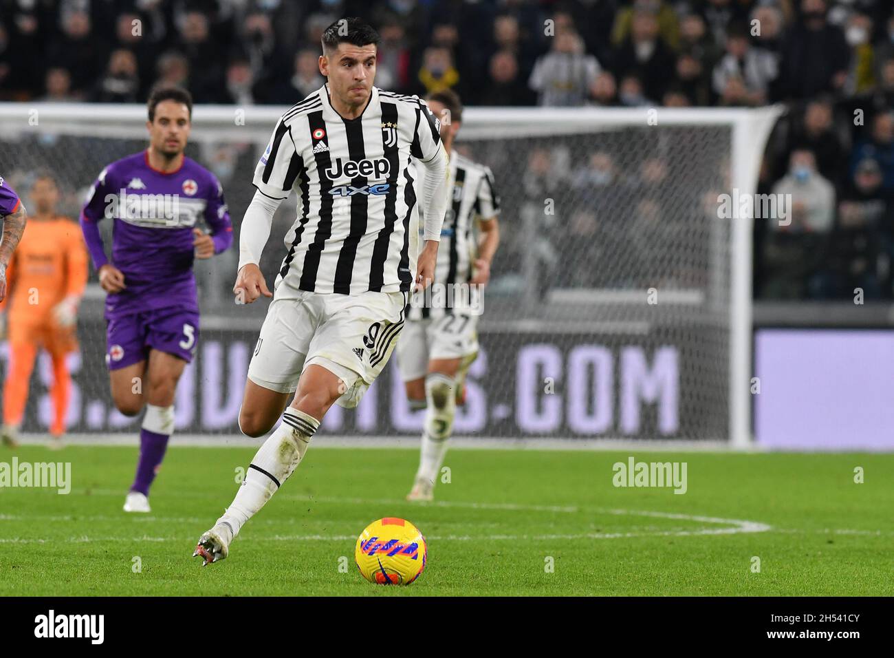 Turin, Italie.06e novembre 2021.Alvaro Morata de Juventus FC en action pendant la série Un match de 2020/21 entre Juventus FC et ACF Fiorentina au stade Allianz le 06 novembre 2021 à Turin, Italie crédit: Independent photo Agency/Alay Live News Banque D'Images