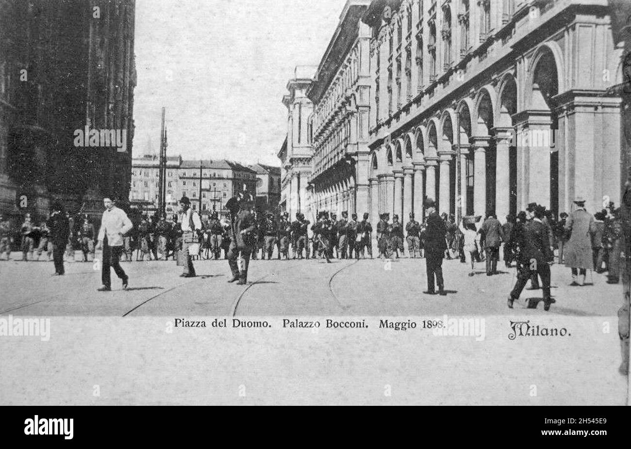 Ancienne carte postale italienne 1800 siècle Banque D'Images