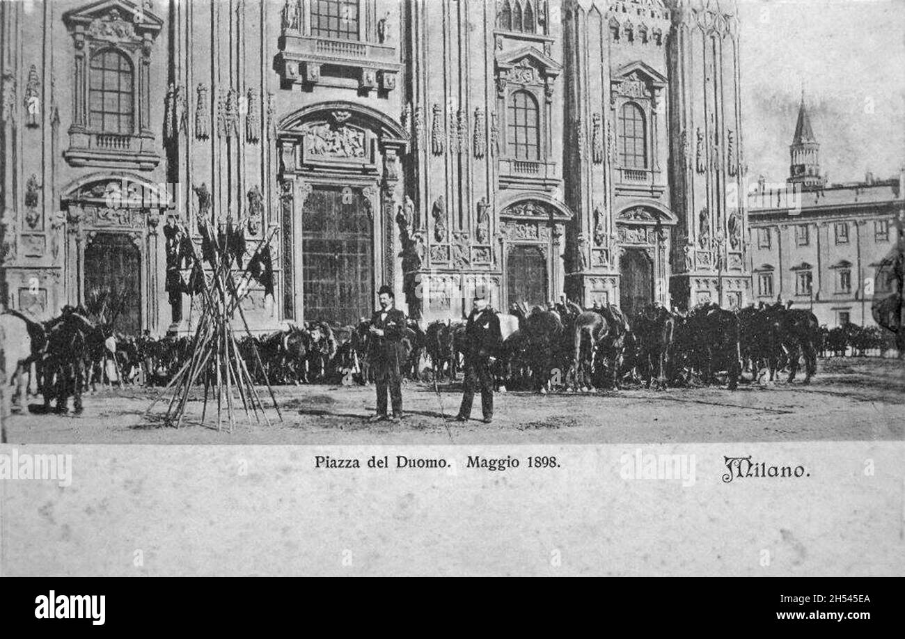 Ancienne carte postale italienne 1800 siècle Banque D'Images