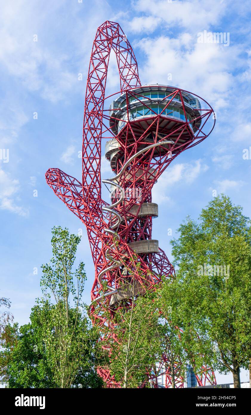 Londres, Royaume-Uni.13 juillet 2020.Toboggan Arcelor Mattal au parc olympique Queen Elizabeth de Stratford. Banque D'Images