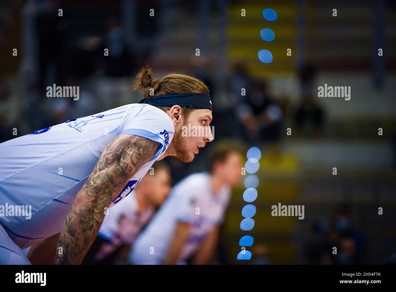 Palasport, Cisterna, Italie, 06 novembre 2021,Top Volley Cisterna pendant Top Volley Cisterna vs Tonno Callippo Vibo Valentia - Volleyball Italien Serie A Men SuperLeague Championship Championship Banque D'Images