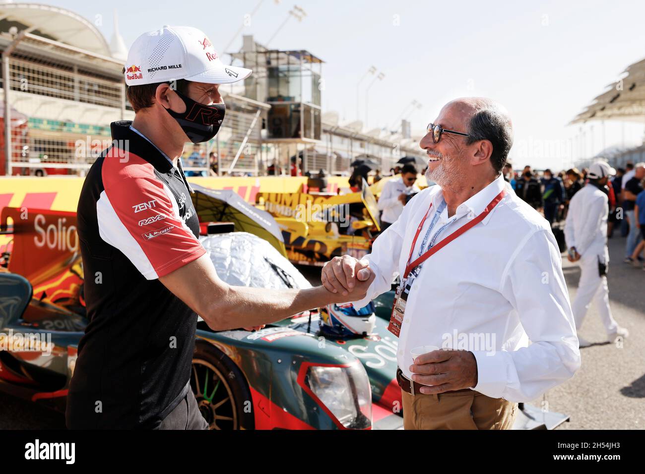 MILLE RICHARD (FRA), PRÉSIDENT OT DE LA Commission d'ENDURANCE de la FIA, PORTRAIT OGIER SEBASTIEN (FRA), TOYOTA GAZOO RACING, TOYOTA GR010 - HYBRIDE, PORTRAIT pendant les 8 heures de Bahreïn, 6ème tour du Championnat mondial d'endurance de la FIA 2021, FIA WEC, sur le circuit international de Bahreïn, du 4 au 6 novembre,2021 à Sakhir, Bahreïn - photo François Flamand / DPPI Banque D'Images