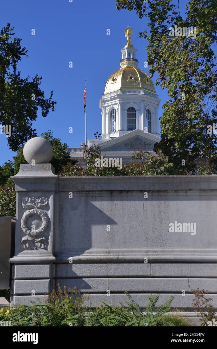 Concord, New Hampshire, États-Unis.Le bâtiment du Capitole de l'État du New Hampshire est situé à Concord, dans le New Hampshire. Banque D'Images