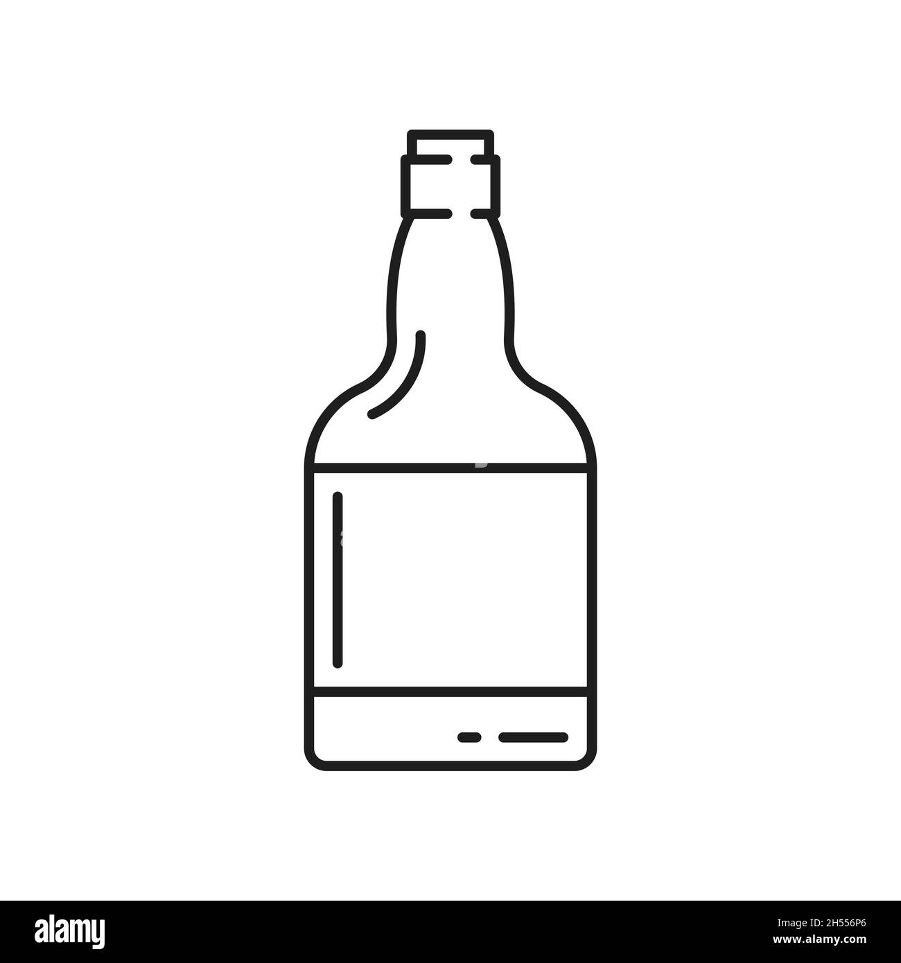 Bouteille de vin de Porto isolé ligne fine icône.Vector portugal Drink, vin fortifié, boisson alcoolisée, produit national portugais, élément de conception de menu.S Illustration de Vecteur