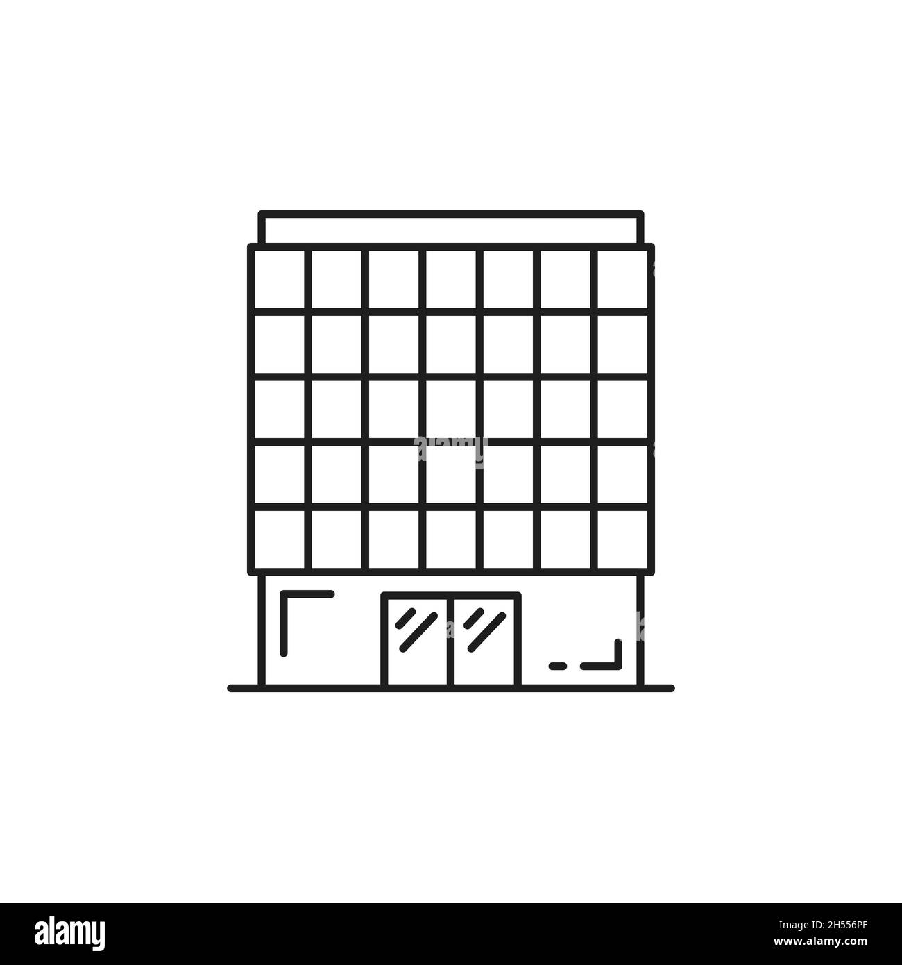 Symbole de confiance et de sécurité de la banque suisse icône de ligne mince isolée.Vector Line art finance département bâtiment commercial, bibliothèque musée ou insti Illustration de Vecteur