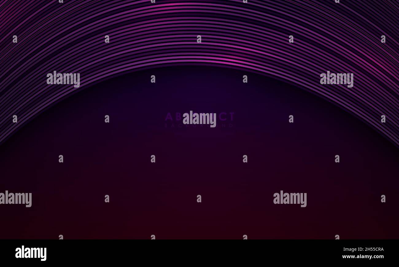 Fond violet avec motif de lignes courbes Illustration de Vecteur