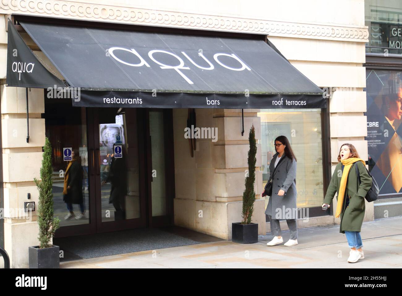 Entrée au restaurant espagnol Aqua Nueva à Argyll Street, Londres, Royaume-Uni Banque D'Images