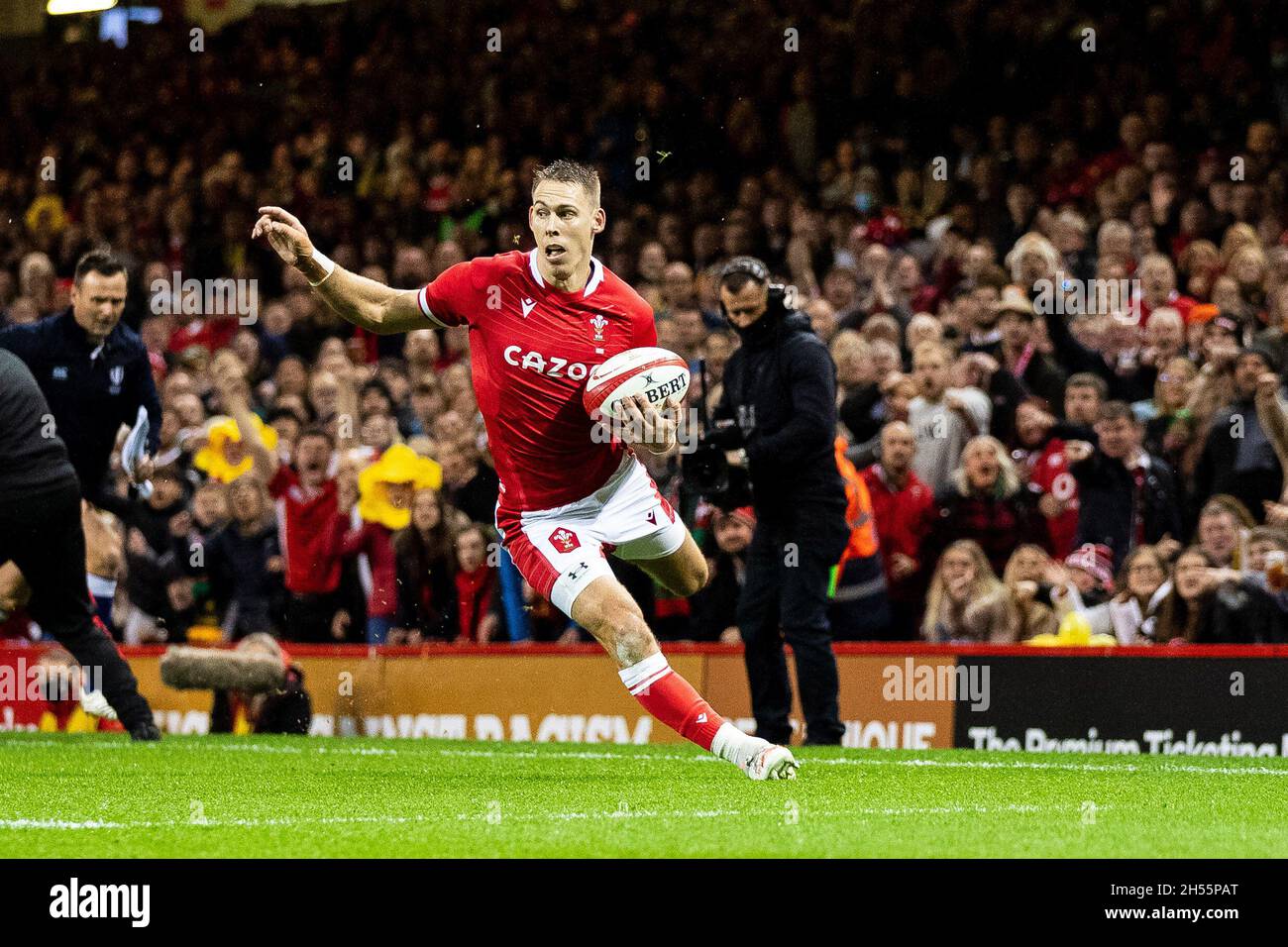 Liam Williams du pays de Galles lors de l'automne Nations Series 2021, match de rugby entre le pays de Galles et l'Afrique du Sud le 6 novembre 2021 au stade de la Principauté à Cardiff, pays de Galles - photo: Simon King/DPPI/LiveMedia Banque D'Images