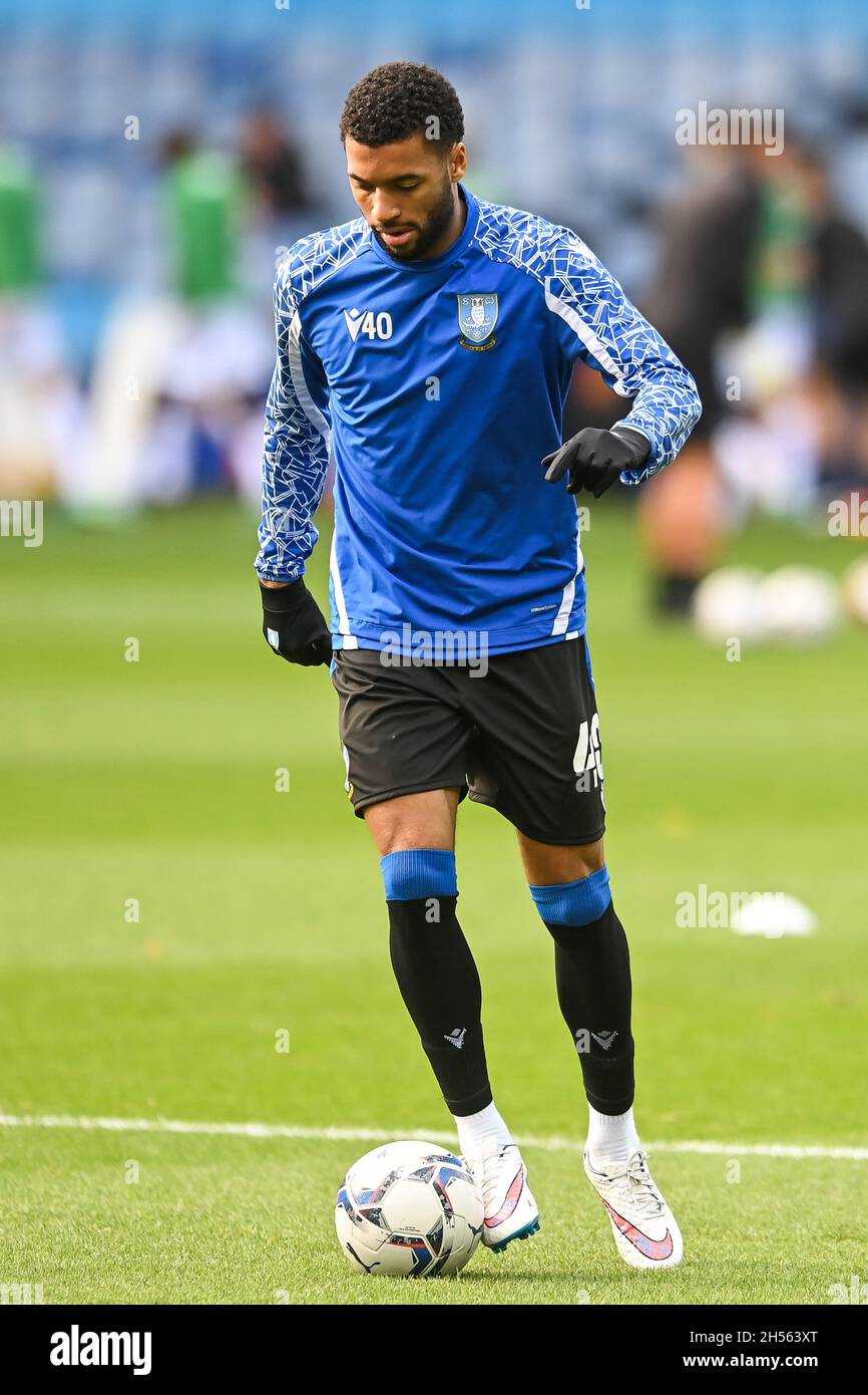 Sylla SOW #40 de Sheffield mercredi pendant l'échauffement avant le match à , le 11/7/2021.(Photo de Craig Thomas/News Images/Sipa USA) Banque D'Images