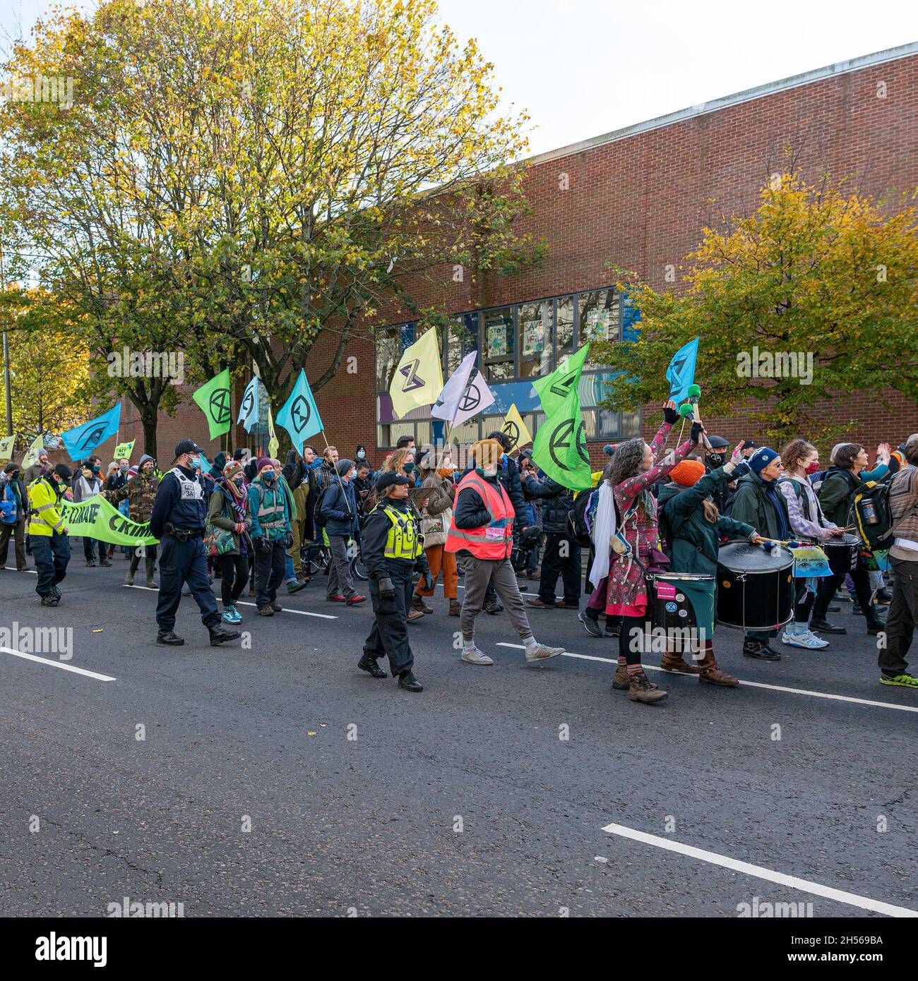 Démonstration de Glasgow COP26 action mondiale pour la justice climatique Banque D'Images