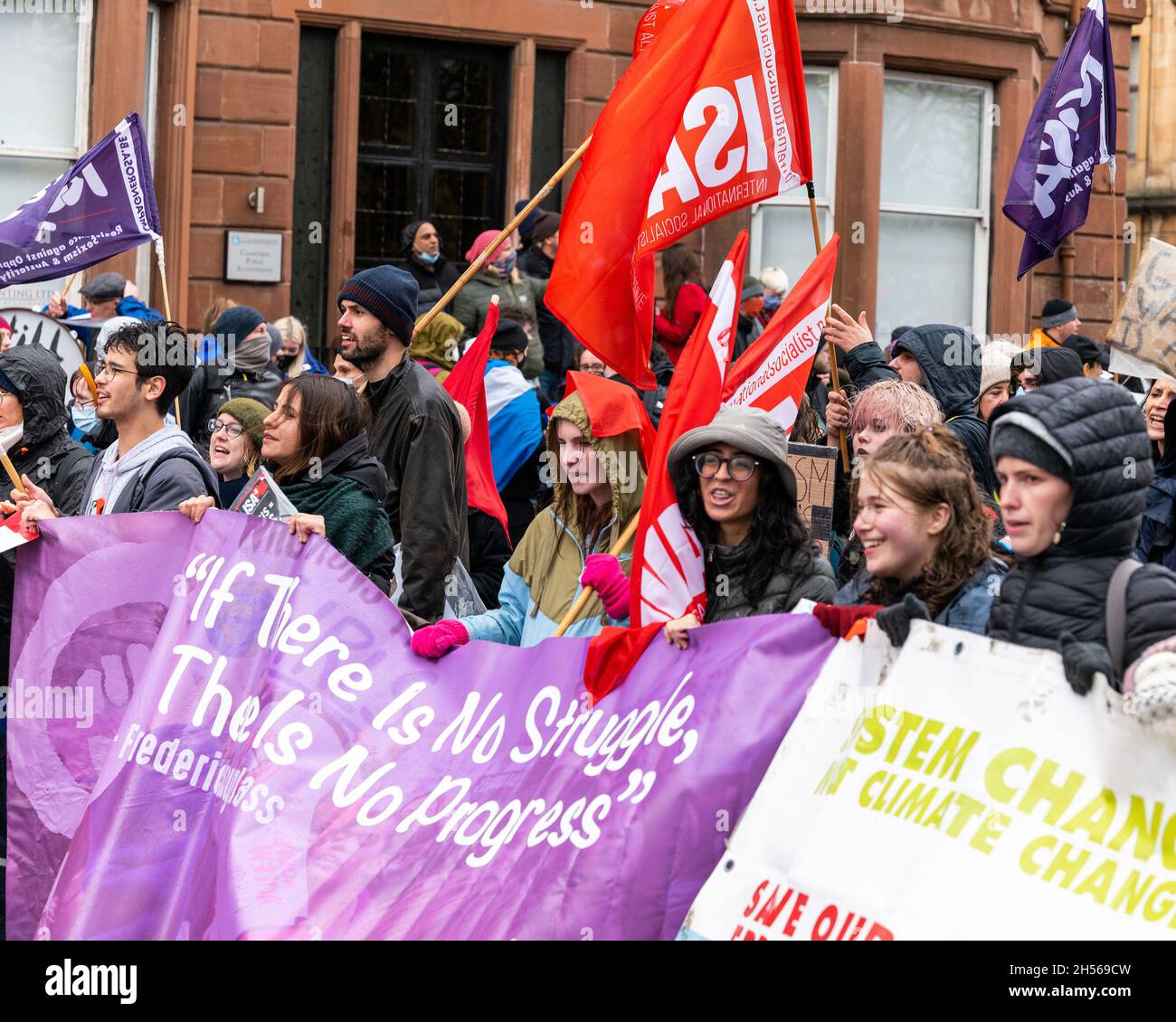 Démonstration de Glasgow COP26 action mondiale pour la justice climatique Banque D'Images