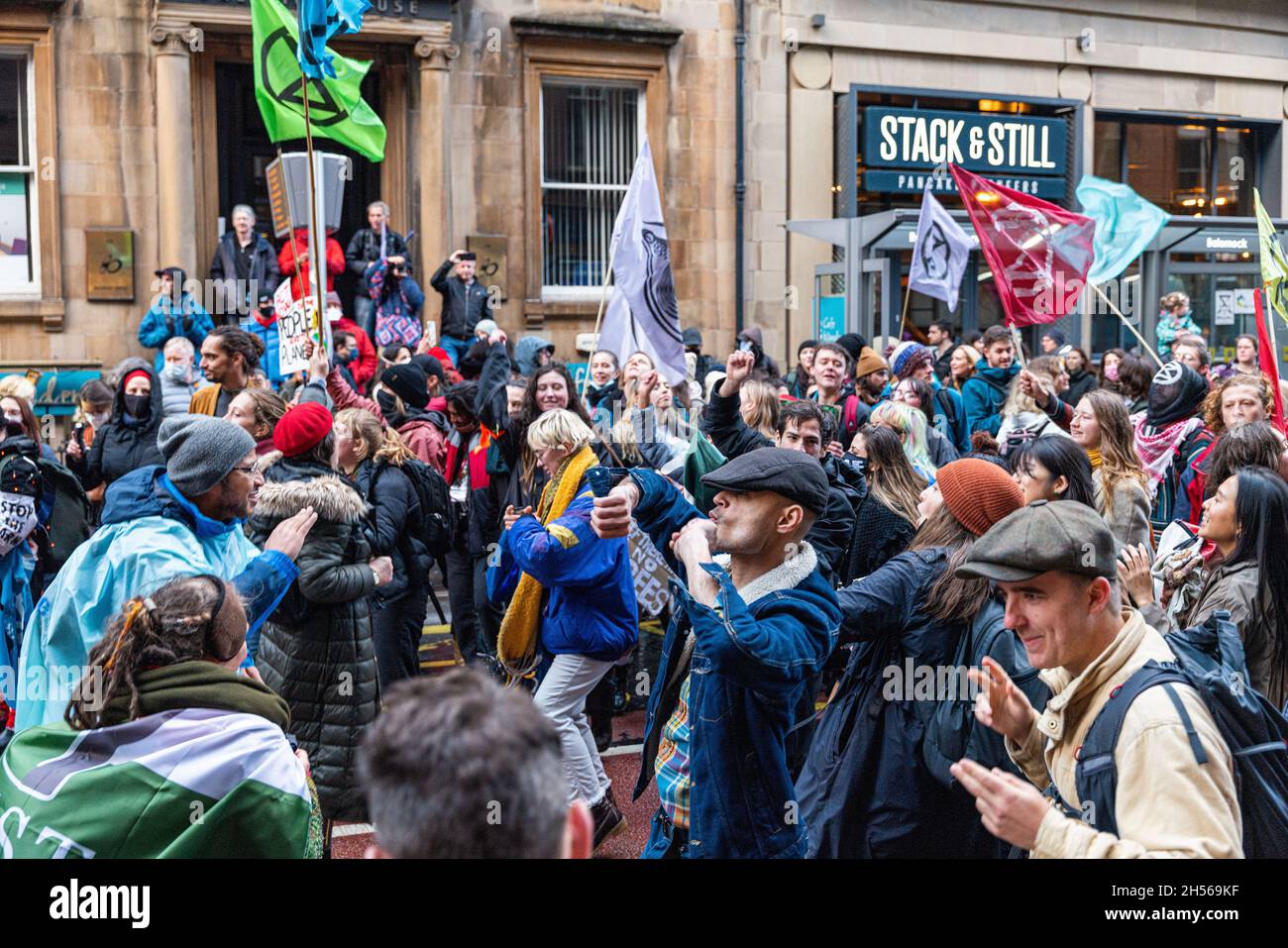 Démonstration de Glasgow COP26 action mondiale pour la justice climatique Banque D'Images