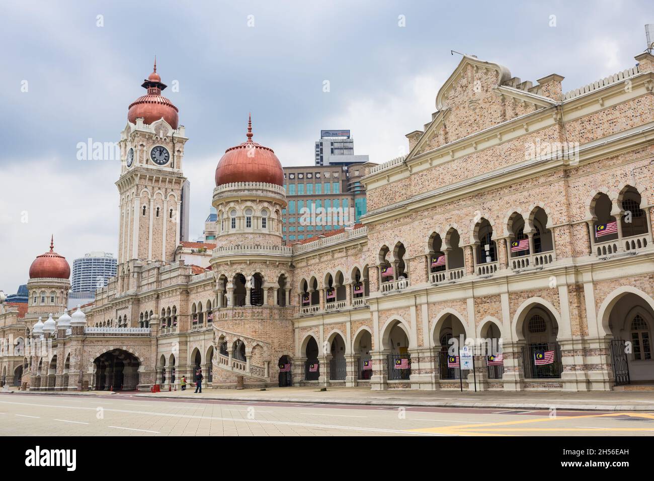 Kuala Lumpur, Malaisie, 10 août 2015 : bâtiment Sultan Abdul Samad sur la place Merdeka.Il abrite des bureaux gouvernementaux et était également l'ancien site du Banque D'Images