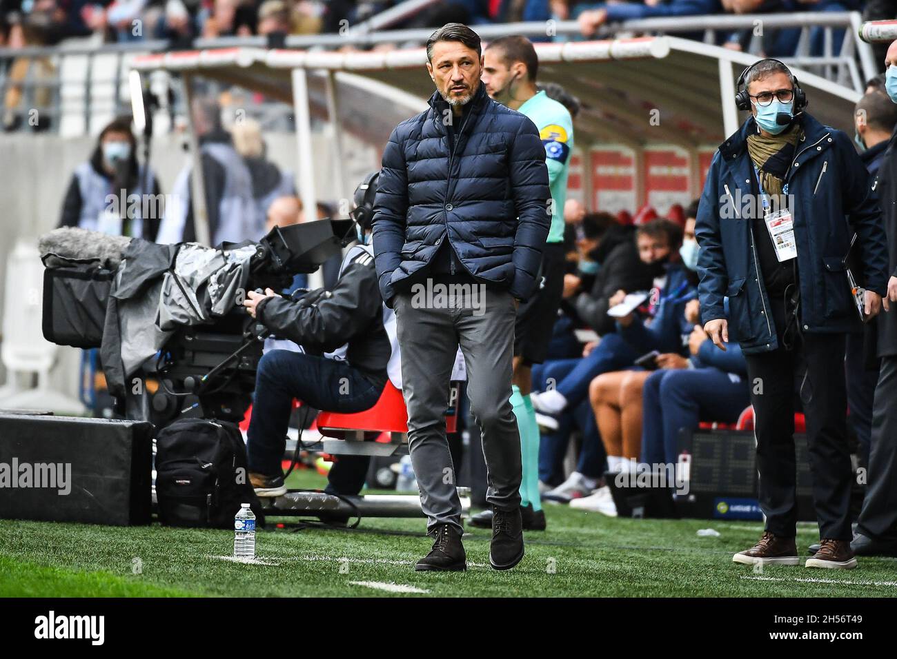 Niko KOVAC de Monaco lors du championnat français Ligue 1 de football entre le Stade de Reims et AS Monaco le 7 novembre 2021 au stade Auguste Delaune de Reims, France - photo: Matthieu Mirville/DPPI/LiveMedia Banque D'Images