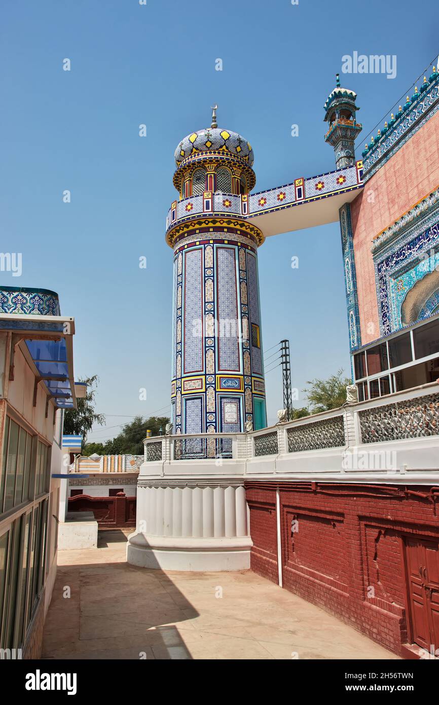 Mosquée Bhong dans le village de Bhong, district de Rahim Yar Khan, province du Punjab, Pakistan Banque D'Images