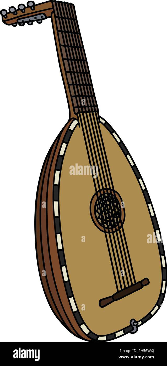 Luth De Guitare Chinois Avec Archet Vecteur et graphique gratuits 189358744.