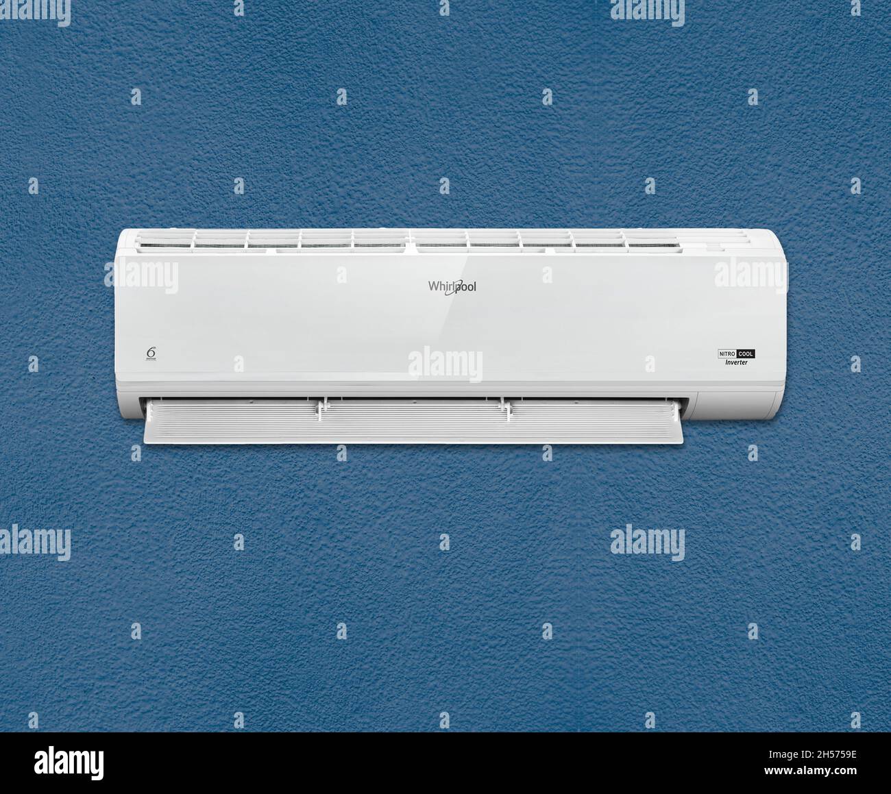 Climatiseur avec bain bouillonnant Banque D'Images