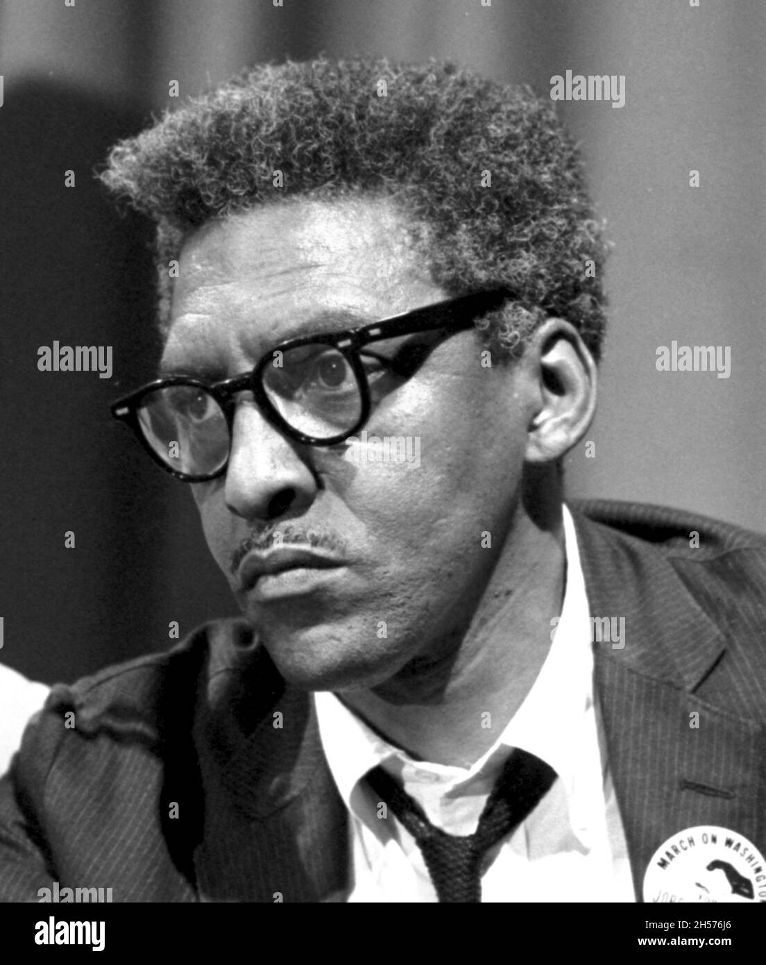 Portrait de Bayard Rustin Banque D'Images