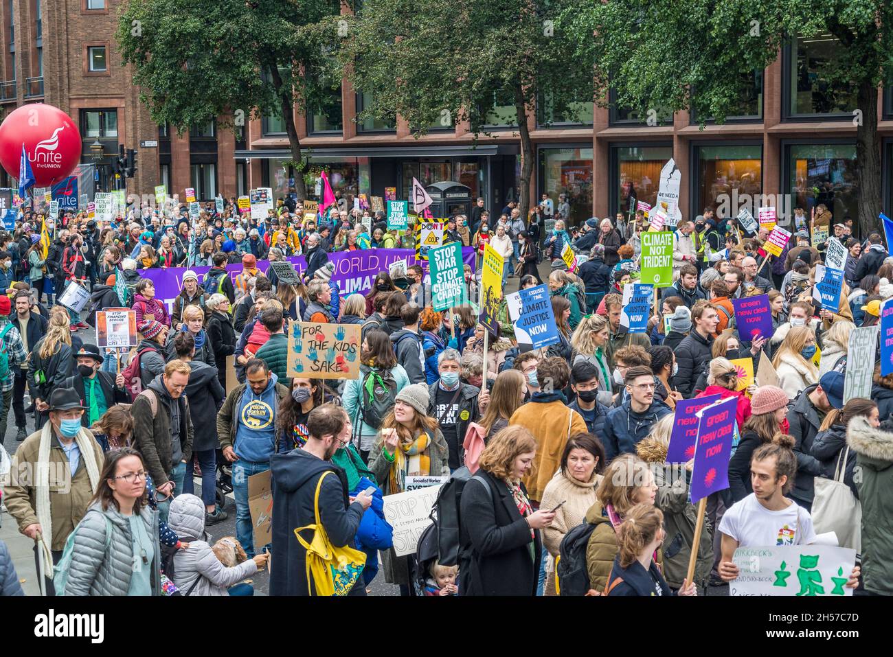 Manifestation de la Journée mondiale d'action pour la justice climatique, Londres, Royaume-Uni.6 novembre 2021 Banque D'Images