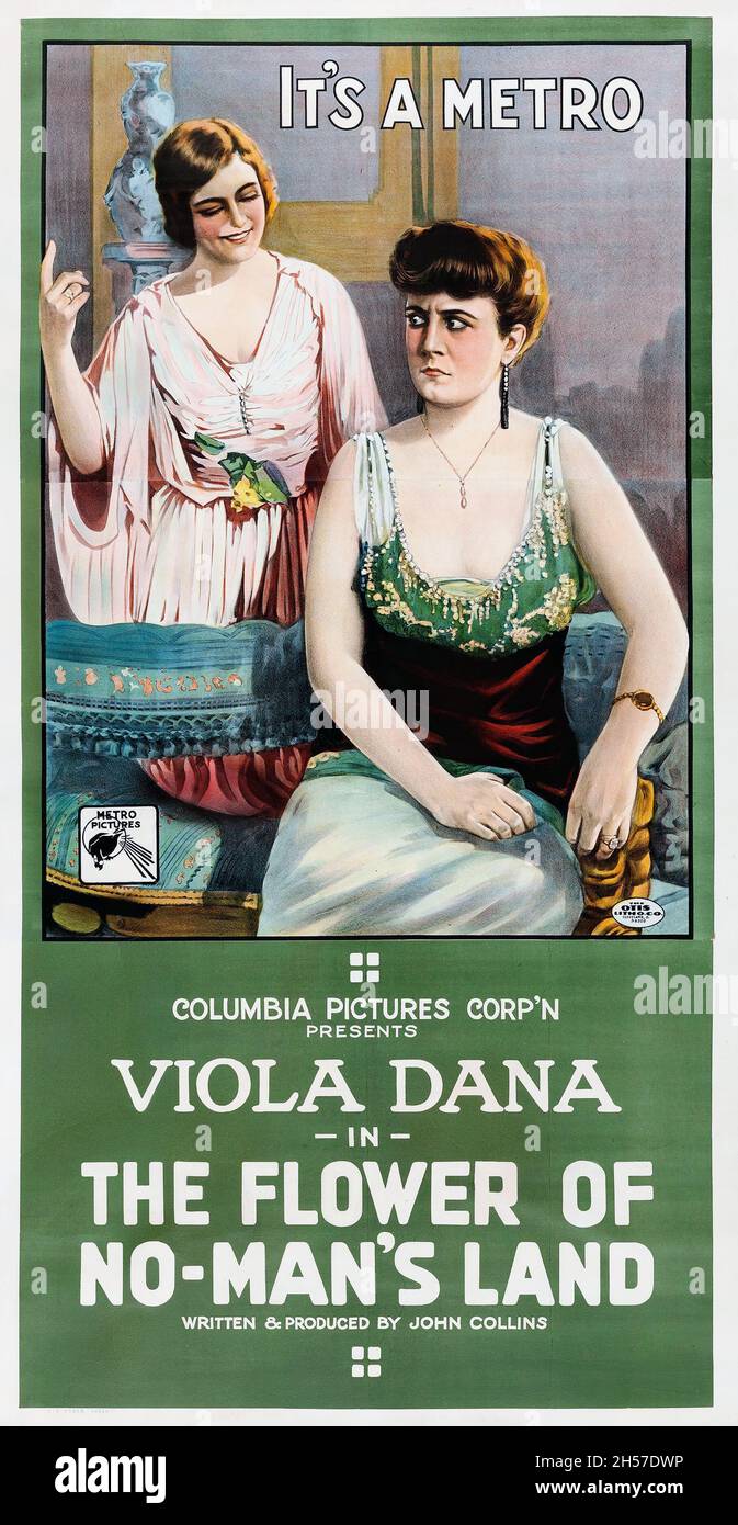 La Fleur de No-Man's Land (Columbia, 1916) - un exploit d'affiche de vieux films et d'époque.Alto Dana.« c'est un métro ».John Collins. Banque D'Images