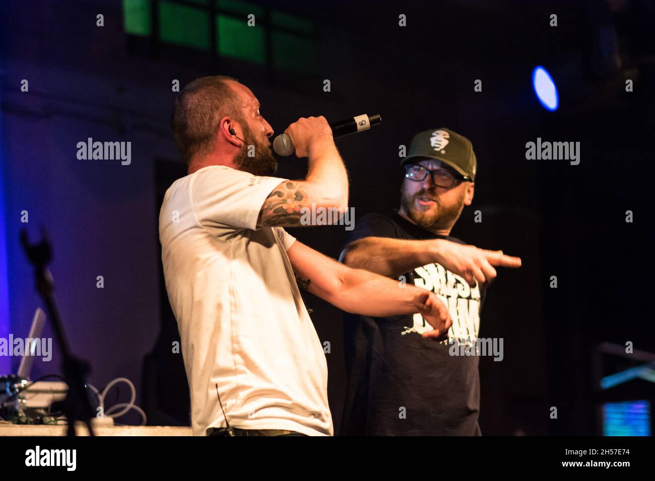 Lublin, Pologne - 21 mai 2016 : Kozienalia (carnaval étudiant annuel, également appelé juwenalia) - Lukasz Malpa Malkiewicz en concert de rap Banque D'Images