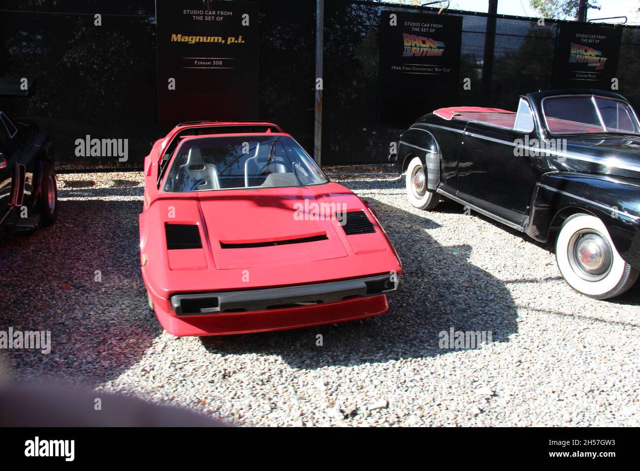 Ferrari 308 : série TV Magnum, Pi.Exposé à Universal Studios Hollywood à Los Angeles - Californie - États-Unis. Banque D'Images