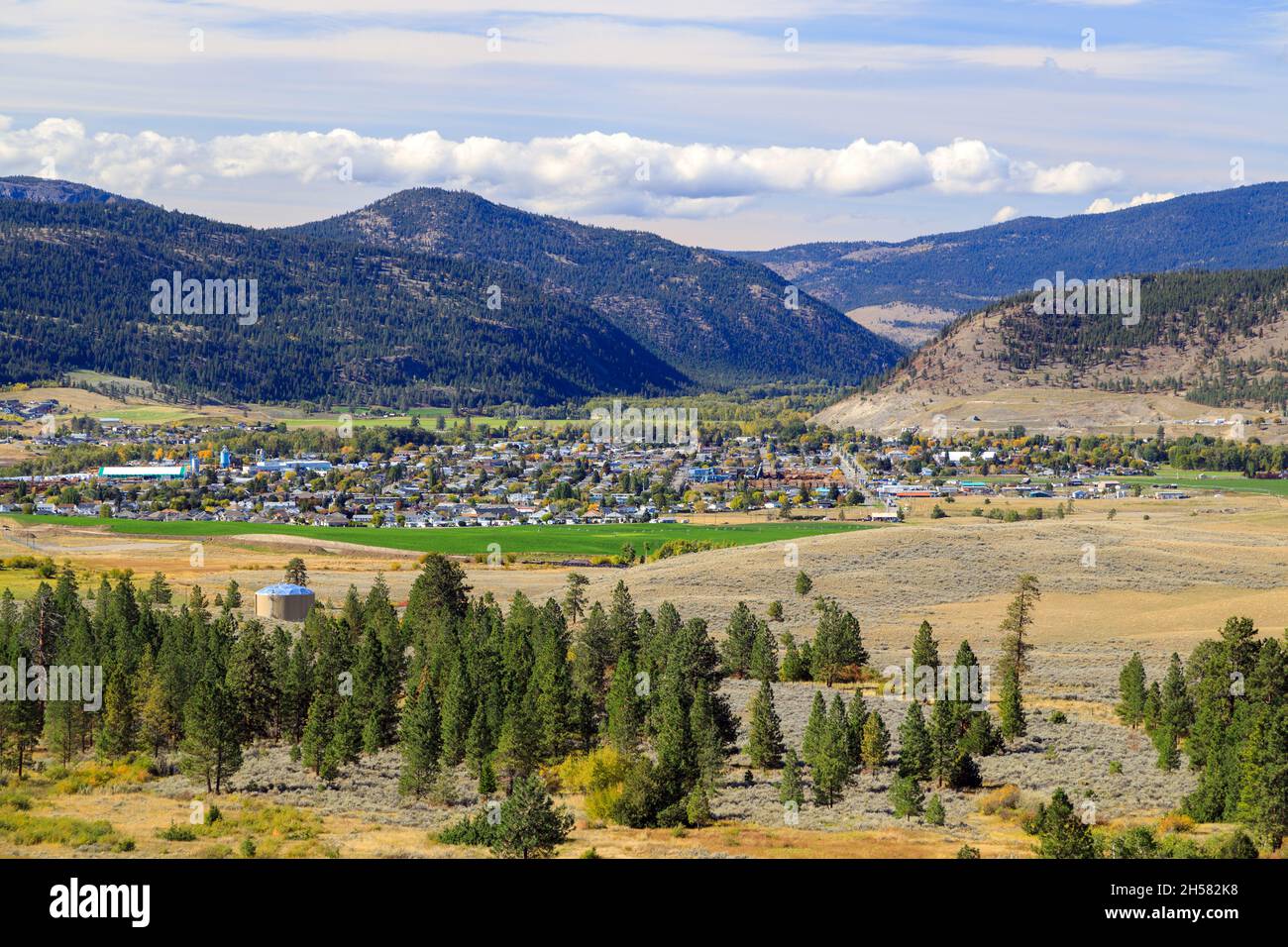 Merritt est une ville de la vallée de Nicola, dans le centre-sud de l'intérieur de la Colombie-Britannique, au Canada. Banque D'Images