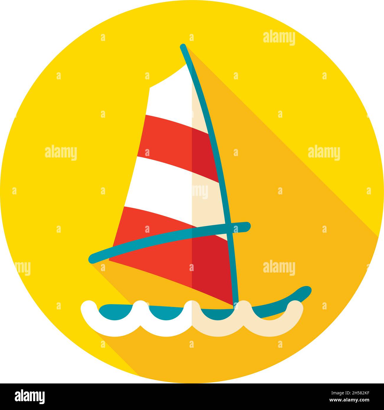 Icône vecteur planche à voile.Plage.Été.L'été.Vacances.Vacances, eps 10 Illustration de Vecteur