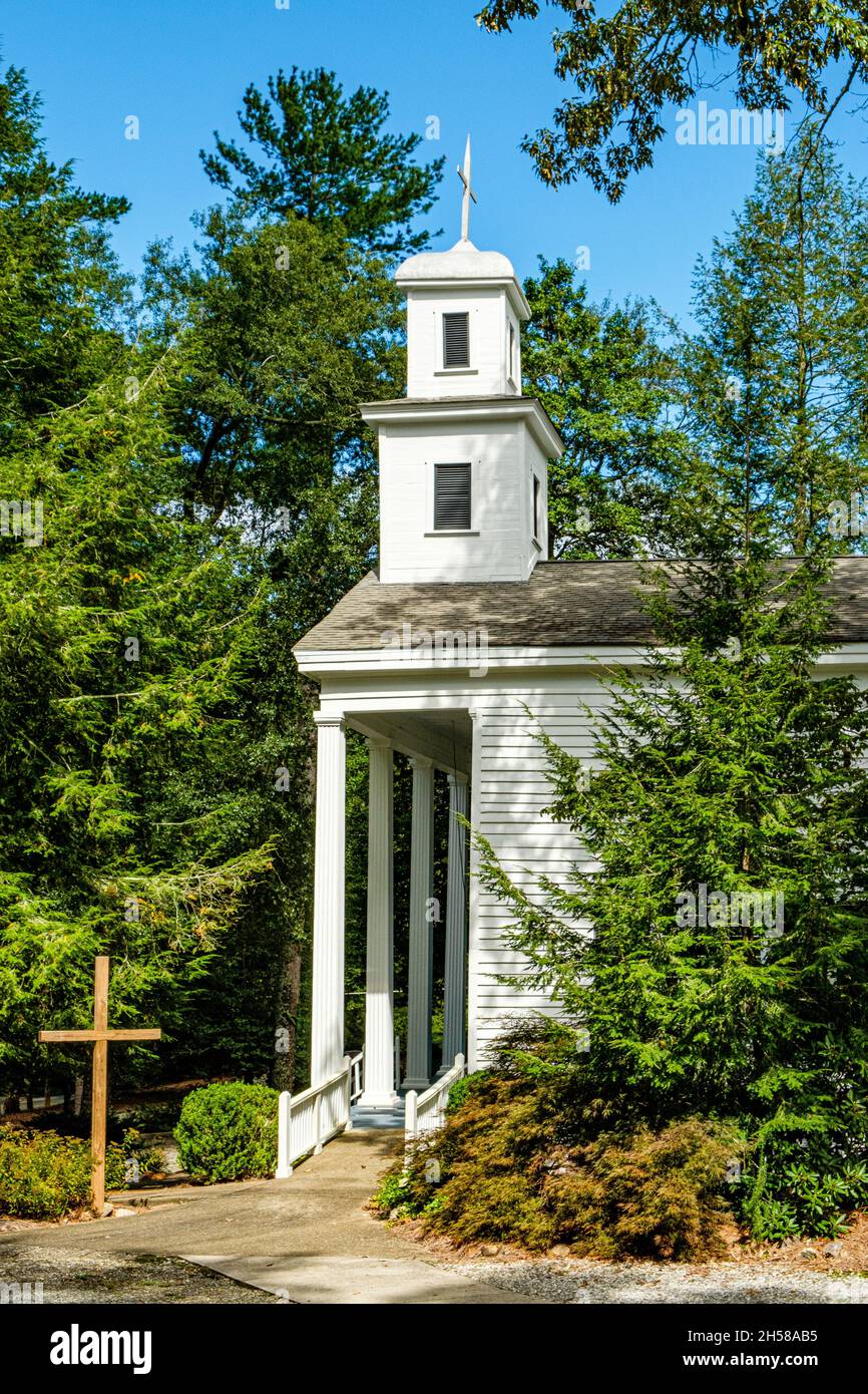 Église épiscopale Grace-Calvaire, East Green Street, Clarkesville, Géorgie Banque D'Images