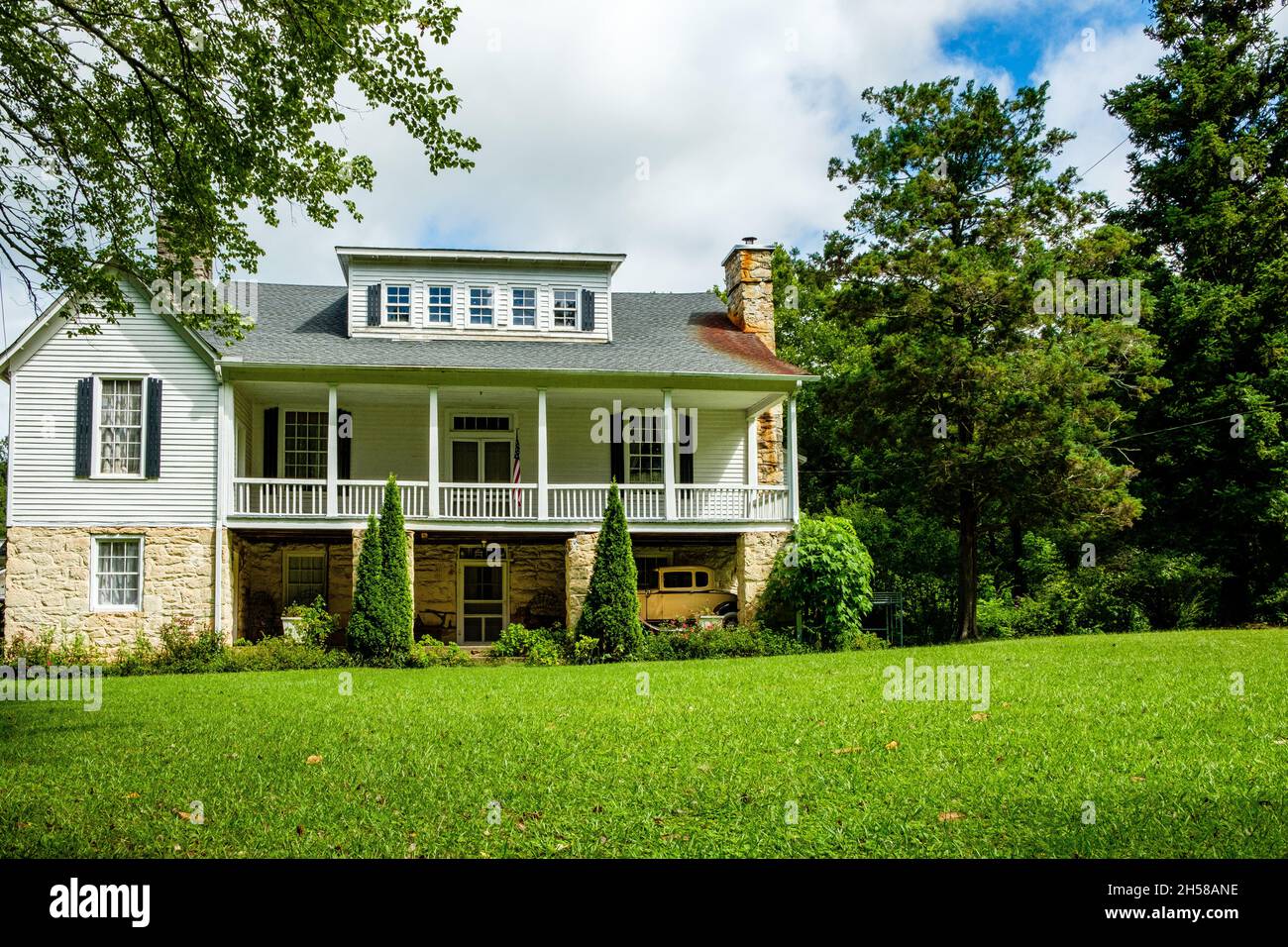 Maison d'été de John Habersham, Old Historic route 441, Clarkesville, Géorgie Banque D'Images