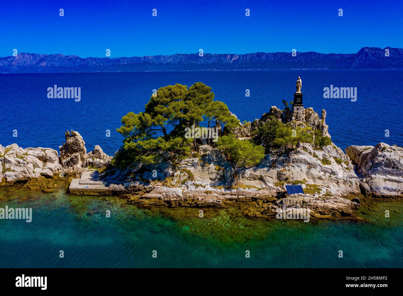 Trpanj en Croatie d'en haut | Luftbilder von Trpanj Banque D'Images