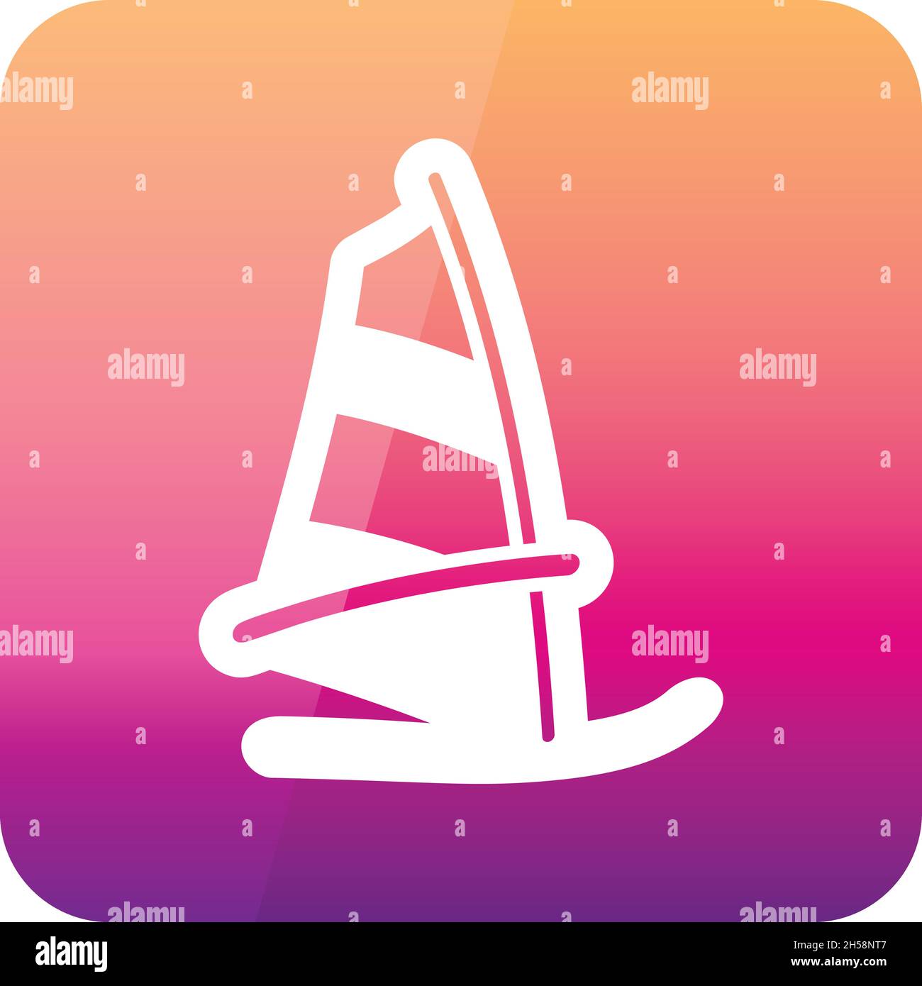 Icône vectorielle de planche à voile.Plage.Été.L'été.Vacances.Vacances, eps 10 Illustration de Vecteur