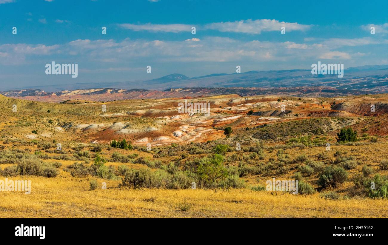 Magnifique paysage coloré près de Ten Sleep, Wyoming, USA Banque D'Images