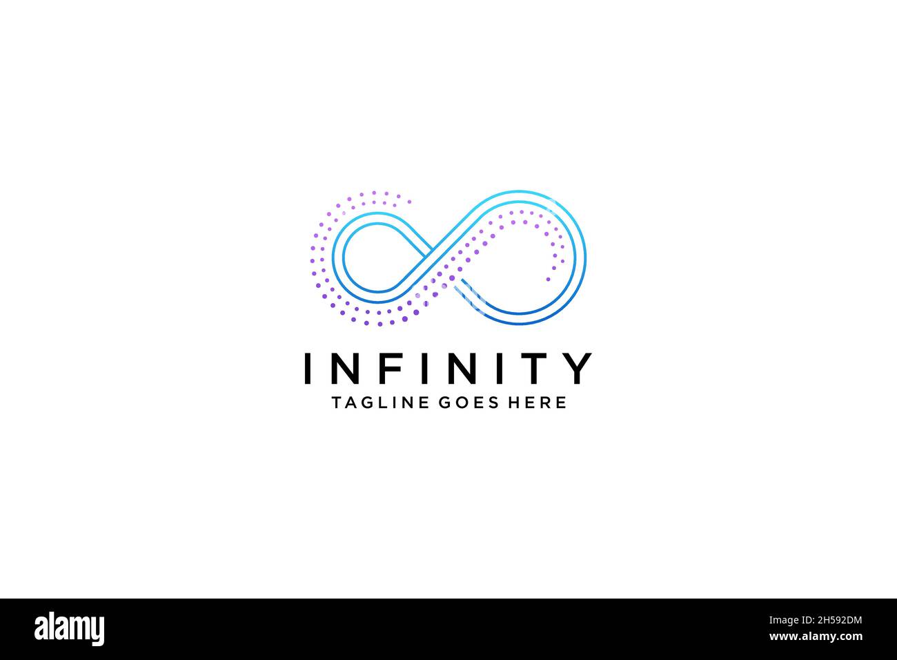 Logo bleu et violet Motion Infinity isolé sur fond blanc.Utilisable pour les logos commerciaux et technologiques.Modèle de logo vectoriel. Illustration de Vecteur