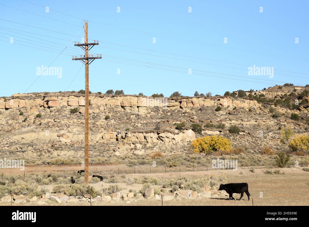 Le long De La I40, près de four Corners, Nouveau-Mexique Banque D'Images