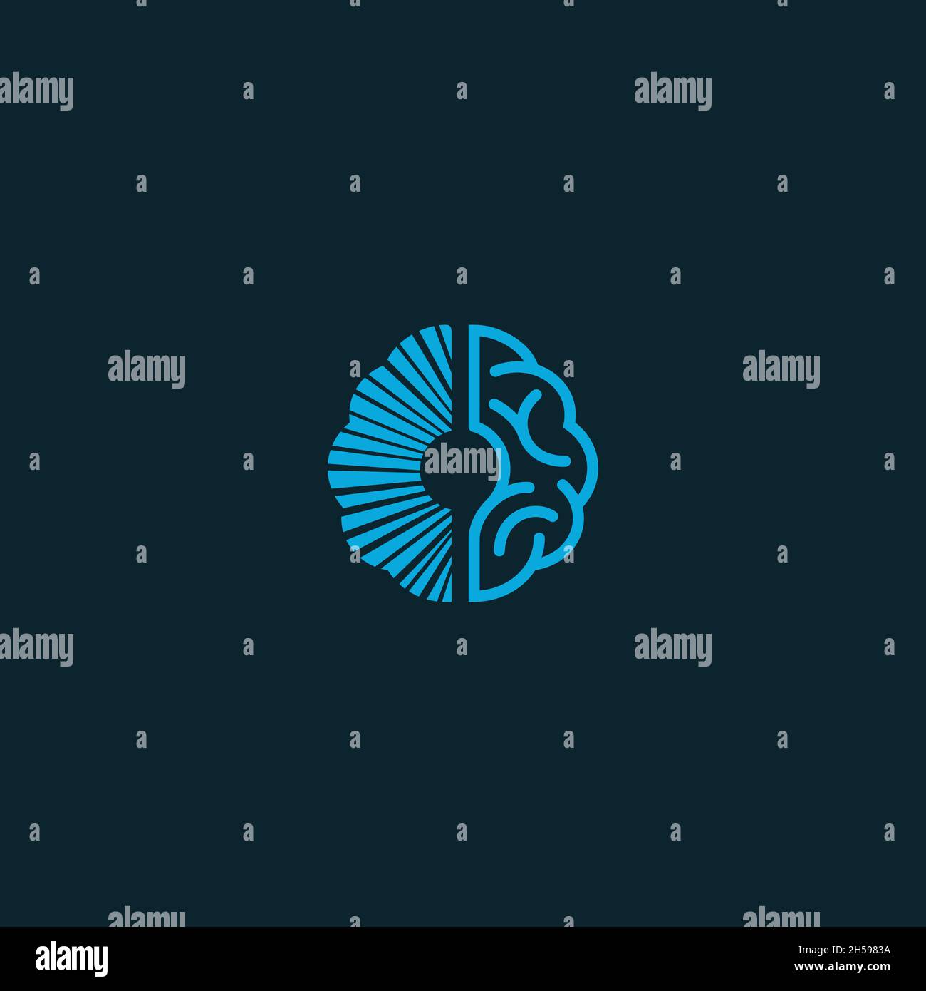 illustrations vectorielles. spores en forme de logo du cerveau et des champignons, stimuler l'intelligence, l'éducation et l'intelligence. Illustration de Vecteur