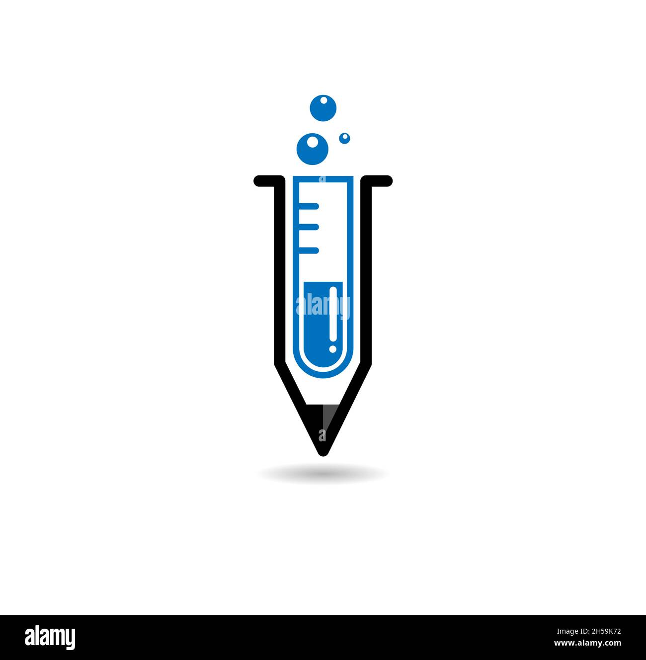 Vecteur créatif de conception de modèle d'illustration crayon et de laboratoire Illustration de Vecteur