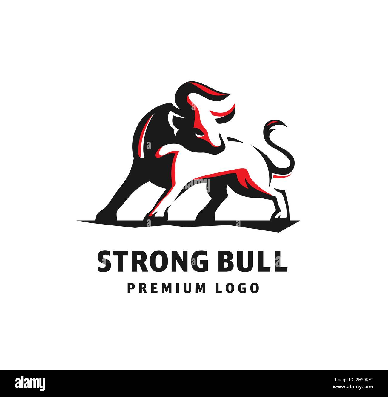 Vector Bull élégant logo Bull, concept d'illustration logo Bull. Illustration de Vecteur