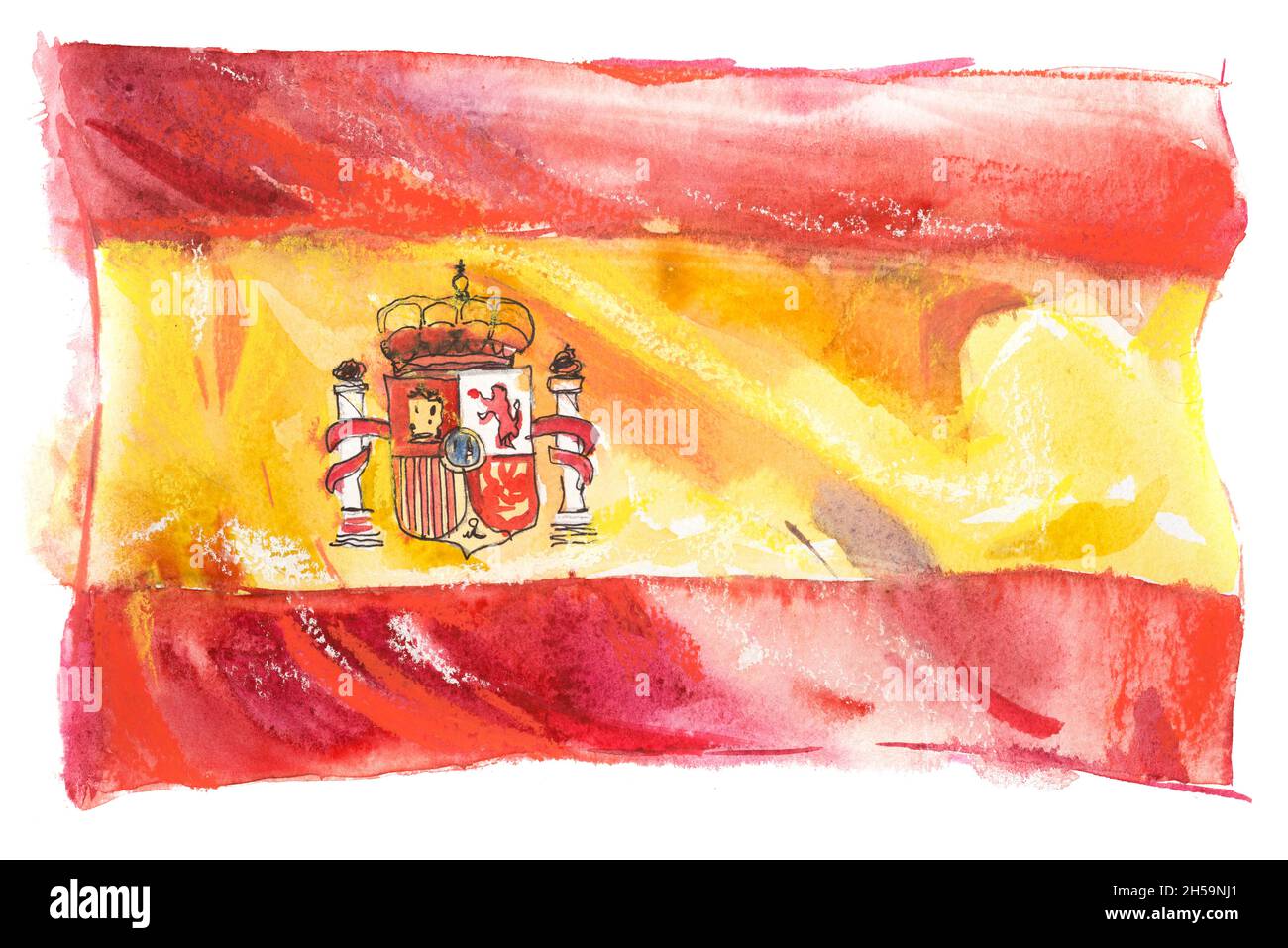 Drapeau espagne dessiner Banque de photographies et d’images à haute