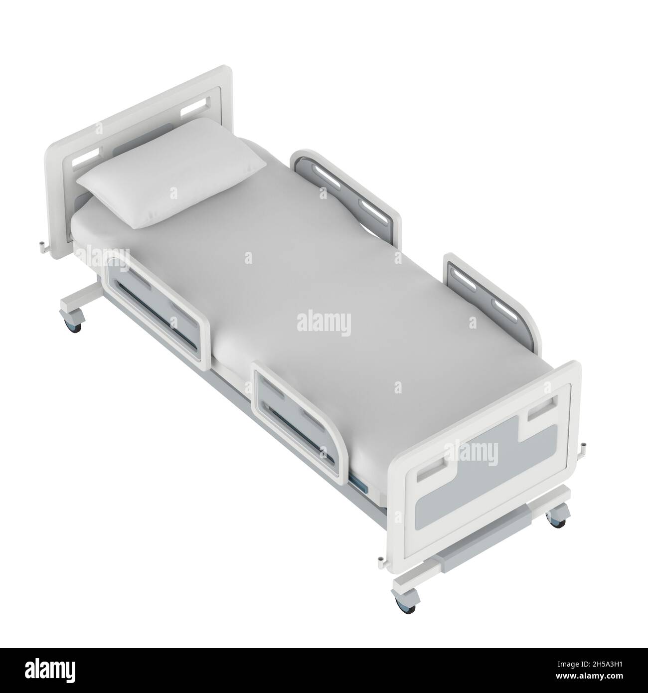 lit d'hôpital électrique en 3d isolé sur fond blanc Banque D'Images
